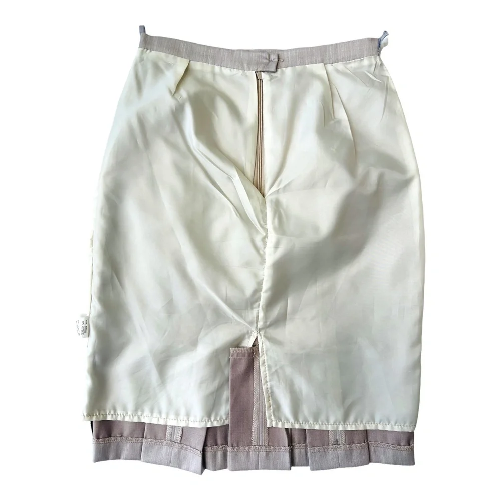 Pencil Skirt Grey/Beige women's Size Small - EUR 34 - Picture 7 of 7